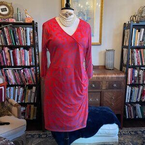 Iman 2x EUC Vibrant Red and Purple Plumb Design with Side Gathering